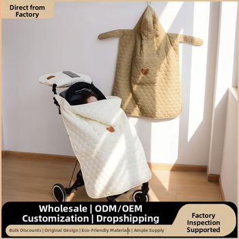 Koreai stílusú babakocsi szélvédő pléd őszi-téli időszakra, 300–500 g kevert anyag, újszülötttől 6 éves korig