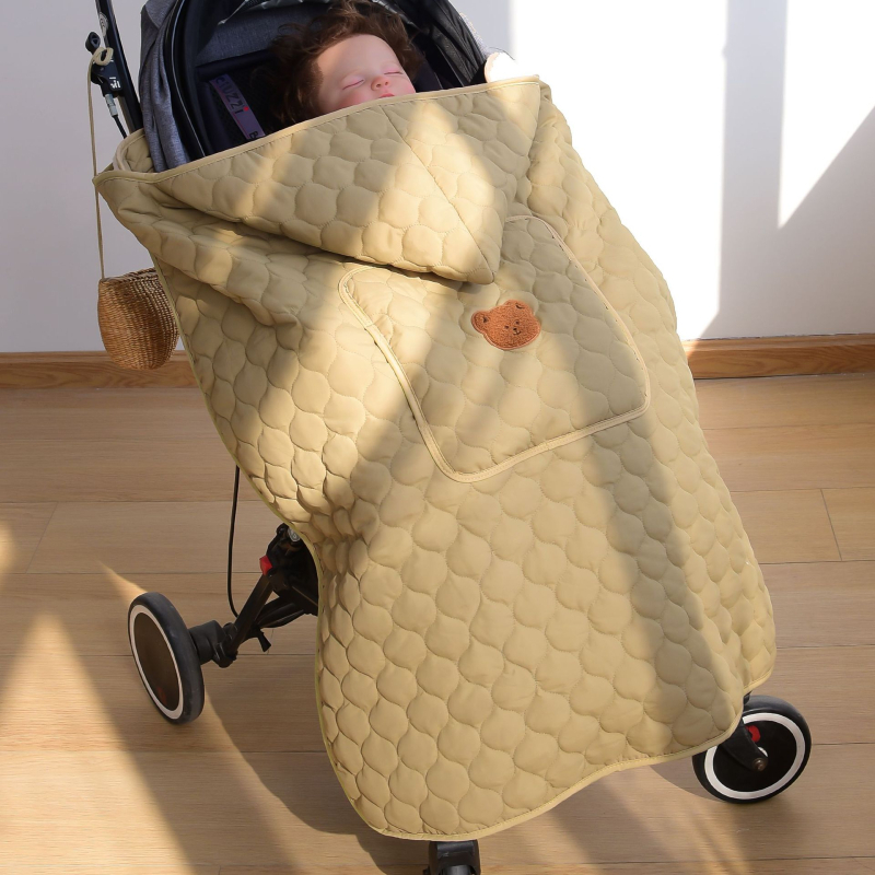 Koreai stílusú babakocsi szélvédő pléd őszi-téli időszakra, 300–500 g kevert anyag, újszülötttől 6 éves korig