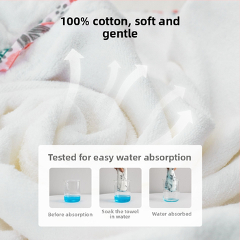 Prosop de baie pentru copii cu glugă – 100% bumbac, model floral, potrivit pentru copii 1–3 ani, colecția iarnă 2025