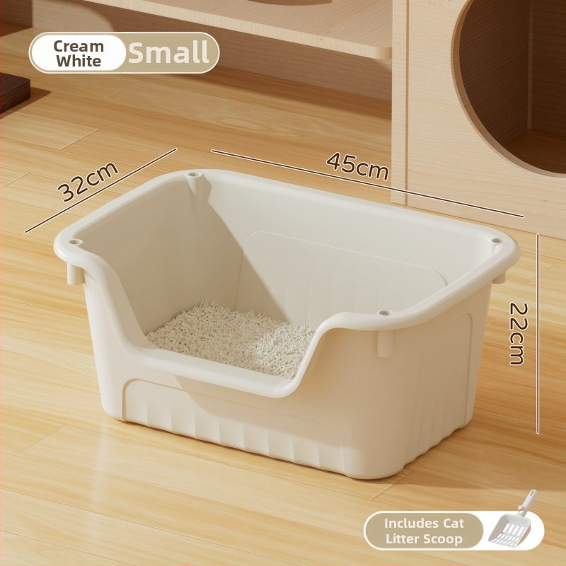 Ekstra lielā kaķu smilšu kastīte, atvērta tipa, kvadrātiska forma, PP materiāls, zīmols Good Home