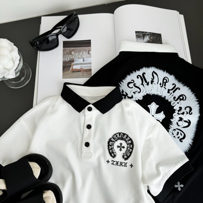 Polo pentru copii, mâneci scurte, stofă tricotată, stil K, vara 2025