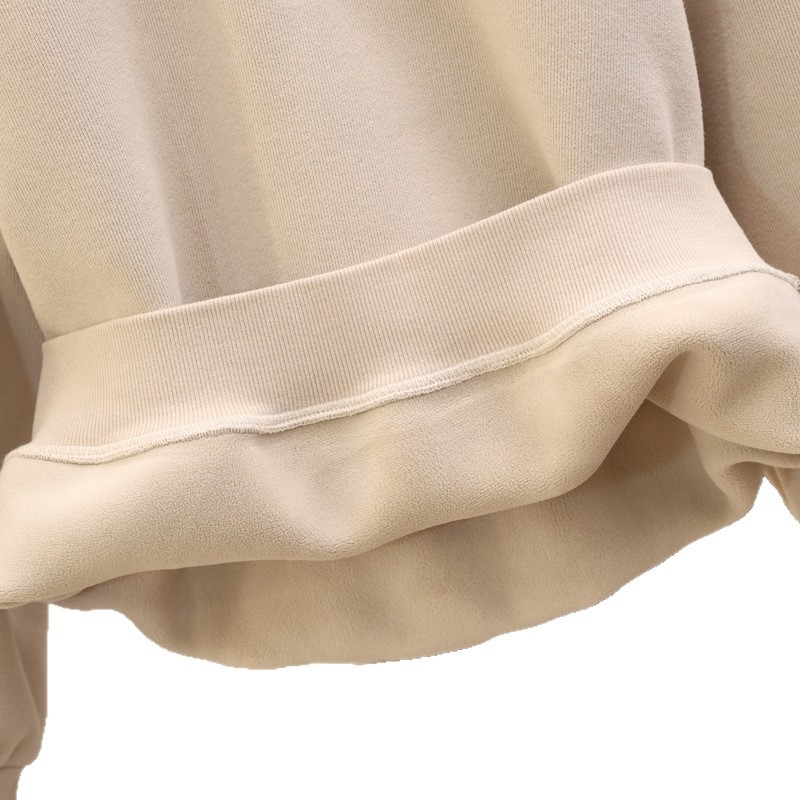 Dječji džemper za jesen-zimu s fleece podstavom, debela tkanina, glavni materijal pamuk 50%, polu-visoki ovratnik, pull-over