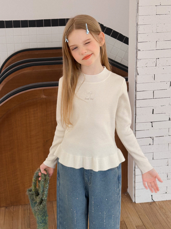 Lányoknak készült alapréteg kötött felső, hosszú ujjú, 100% Andy Velvet, tél 2025, puha anyag