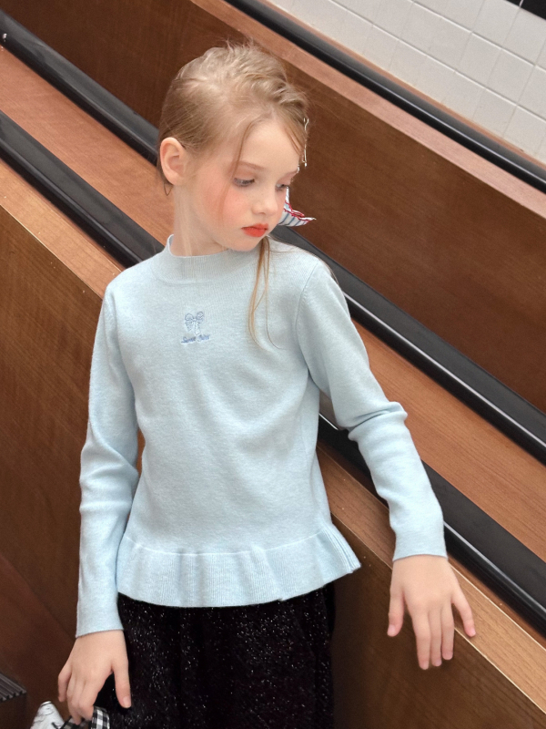 Lányoknak készült alapréteg kötött felső, hosszú ujjú, 100% Andy Velvet, tél 2025, puha anyag