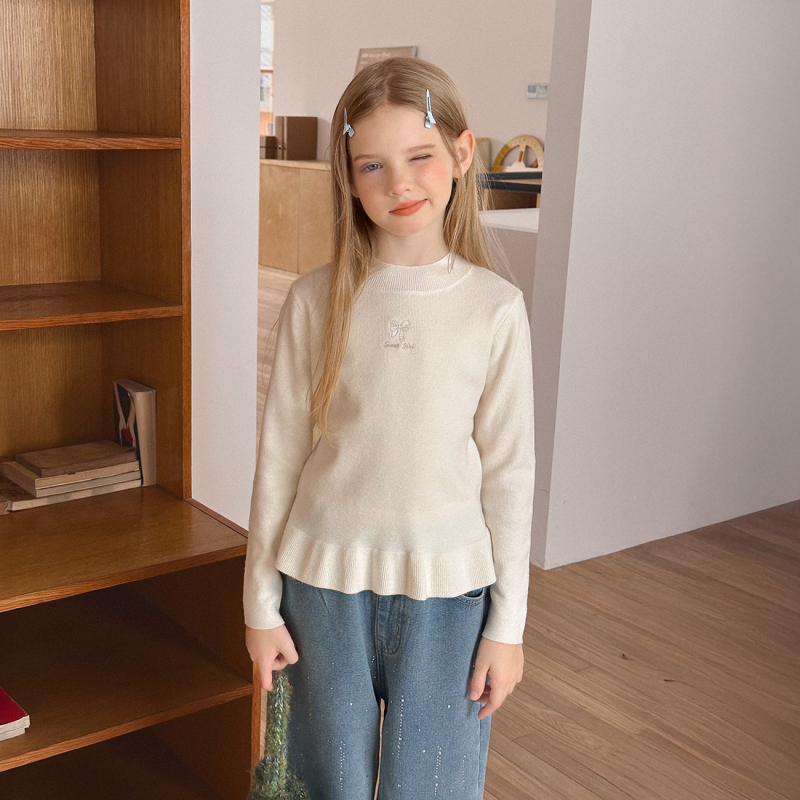 Lányoknak készült alapréteg kötött felső, hosszú ujjú, 100% Andy Velvet, tél 2025, puha anyag