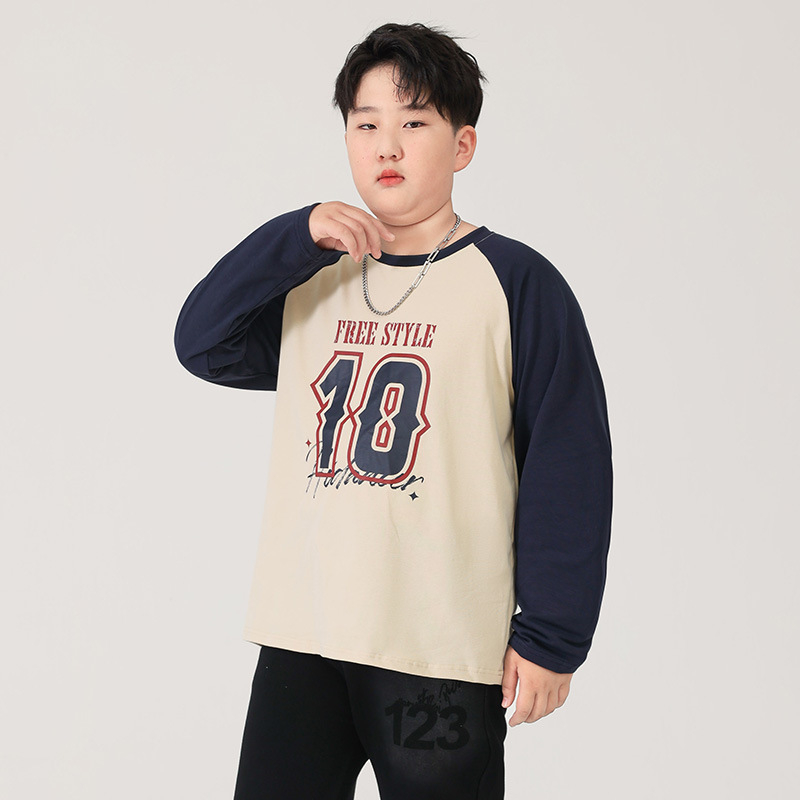 Fiúknak szóló hosszú ujjú pamut felső, laza stílusban, tavasz–őszre, közepes és nagy testmagasságú gyermekeknek (8+ év, 140 cm+), 99% pamut.