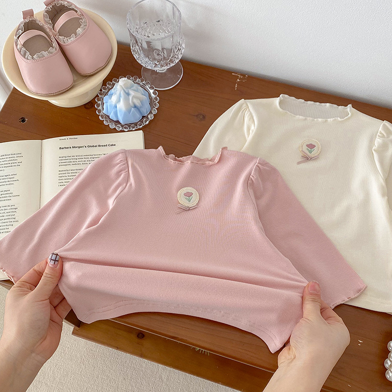 DIANXI tricou de bebe cu mâneci lungi, stil coreean, 93% viscoză, 7% elastan, pentru sugari 1–3 ani