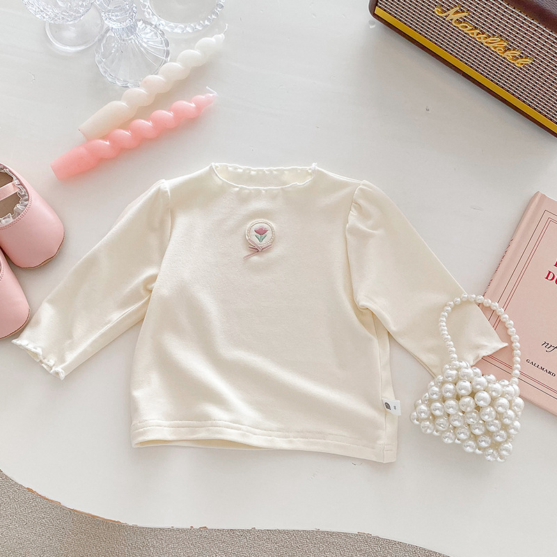 DIANXI tricou de bebe cu mâneci lungi, stil coreean, 93% viscoză, 7% elastan, pentru sugari 1–3 ani