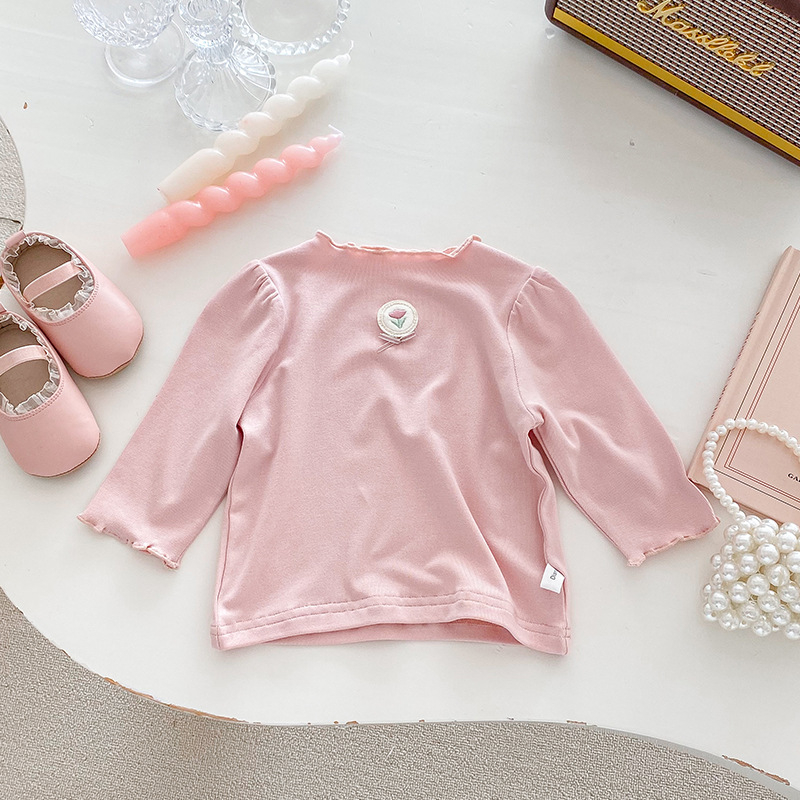 DIANXI tricou de bebe cu mâneci lungi, stil coreean, 93% viscoză, 7% elastan, pentru sugari 1–3 ani