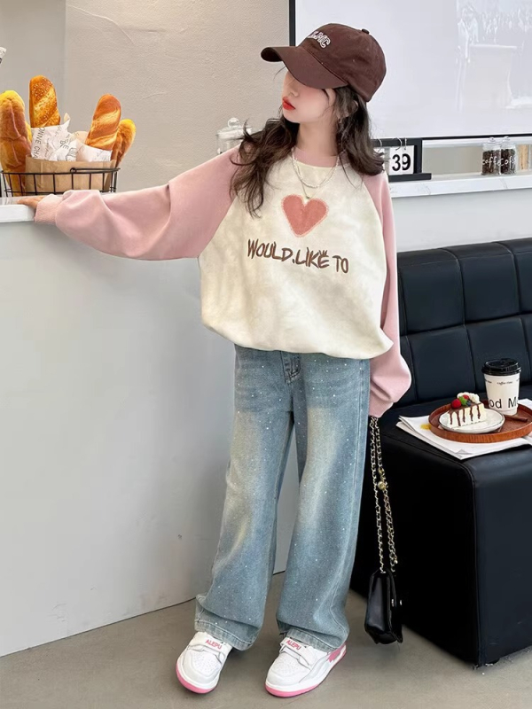 Pulover pentru copii - stil coreean, poliester 95%+, pentru vârsta peste 8 ani (peste 140 cm), primăvară și toamnă