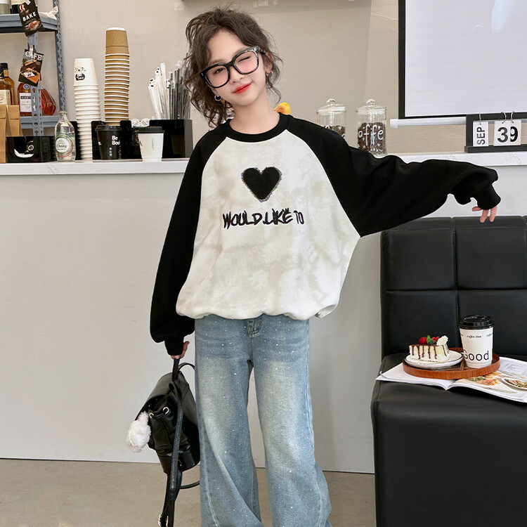 Pulover pentru copii - stil coreean, poliester 95%+, pentru vârsta peste 8 ani (peste 140 cm), primăvară și toamnă