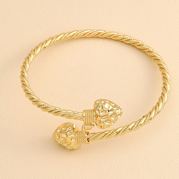 Brățară din cupru cu design deschis torsionat, placare electrolitică, 21 g, stil personal