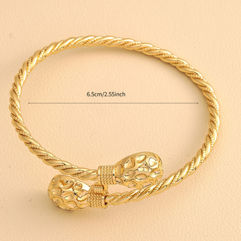 Brățară din cupru cu design deschis torsionat, placare electrolitică, 21 g, stil personal