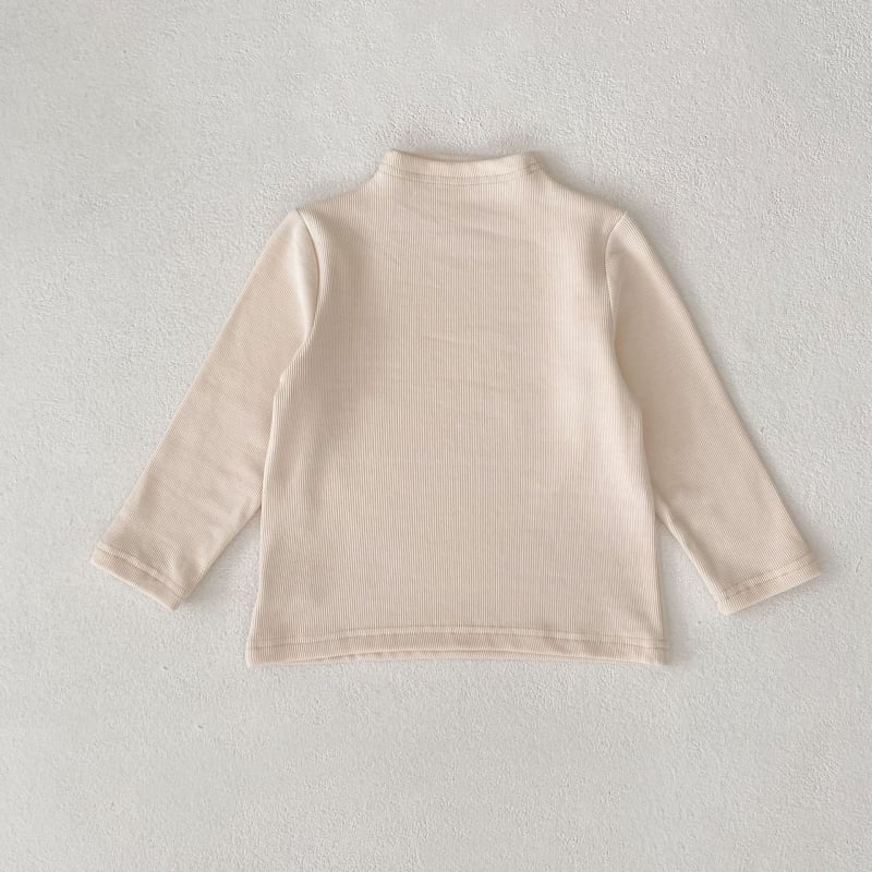 Top cu mânecă lungă pentru copii, guler semi-înălțat, material bumbac amestec, pentru vârste 3–8 ani, stil de toamnă lejer