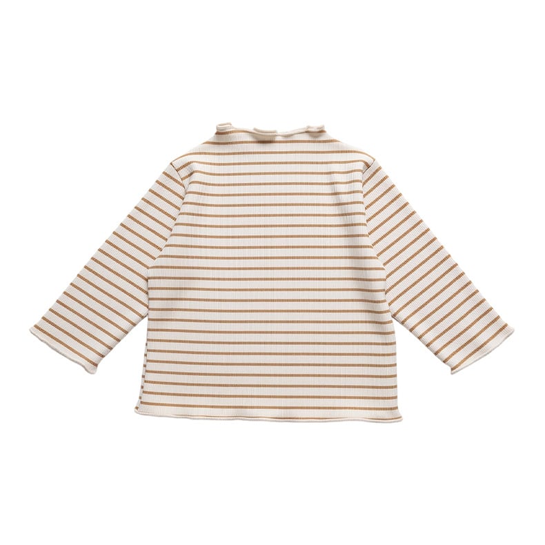 Bluza floral pentru fetițe cu mâneci lungi, volane și guler semi-înalt (bumbac, textură brushed, floral, mâneci lungi, 1–3 ani)