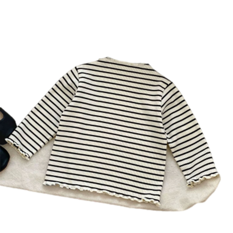 Bluza floral pentru fetițe cu mâneci lungi, volane și guler semi-înalt (bumbac, textură brushed, floral, mâneci lungi, 1–3 ani)