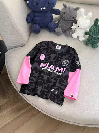 Gyerekek pamut aláöltözet felső, hosszú ujjú, karikatúra és betű mintával, 3–8 éveseknek, 99% pamut