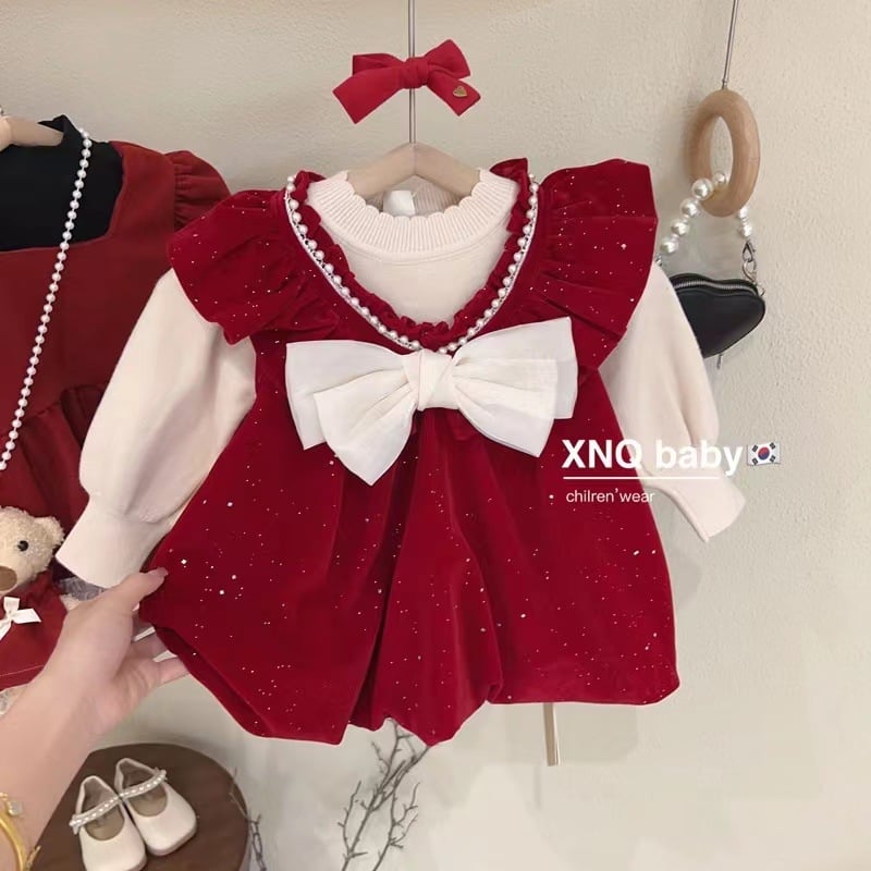 Детска рокля принцеса с дълги ръкави, памучна материя, А-линия, за деца 3–8 години