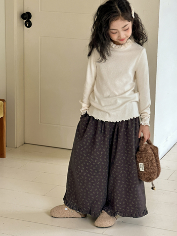 Lányoknak szóló hosszú ujjú pamut felső, koreai stílus, kerek nyakú, 8+ éves gyermekeknek (ősz-tél)