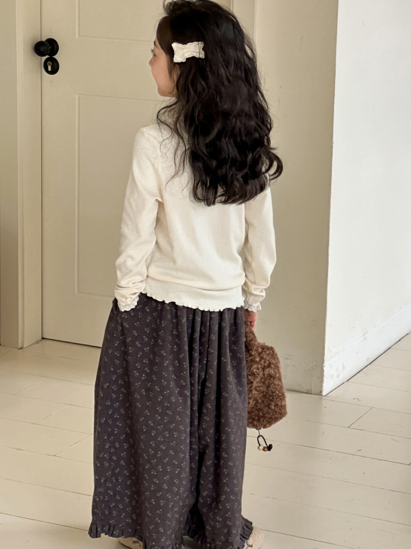 Lányoknak szóló hosszú ujjú pamut felső, koreai stílus, kerek nyakú, 8+ éves gyermekeknek (ősz-tél)