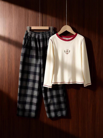 Tricou pentru copii din bumbac cu mânecă lungă, guler rotund – 95% bumbac, textură moale, model desen animat
