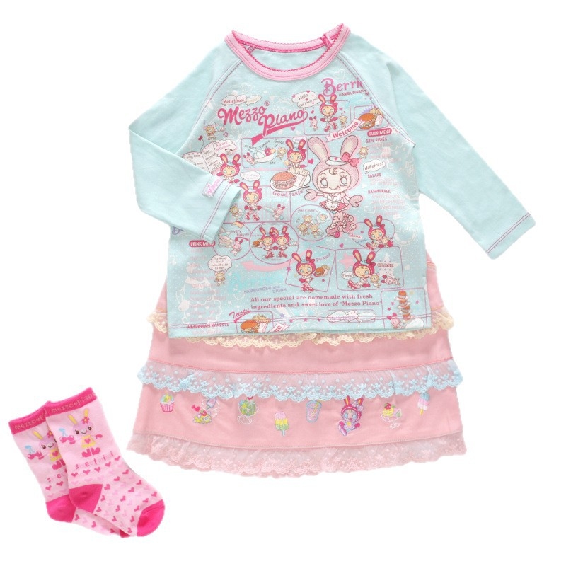 Tricou copii cu mânecă lungă, stil japonez, imprimare cu iepuraș și litere, 85% bumbac, pentru vârsta 3–8 ani
