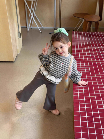 Bluza de trening pentru fete, cu dungi, guler rotund, mâneci lungi, 80% bumbac, toamnă 2025