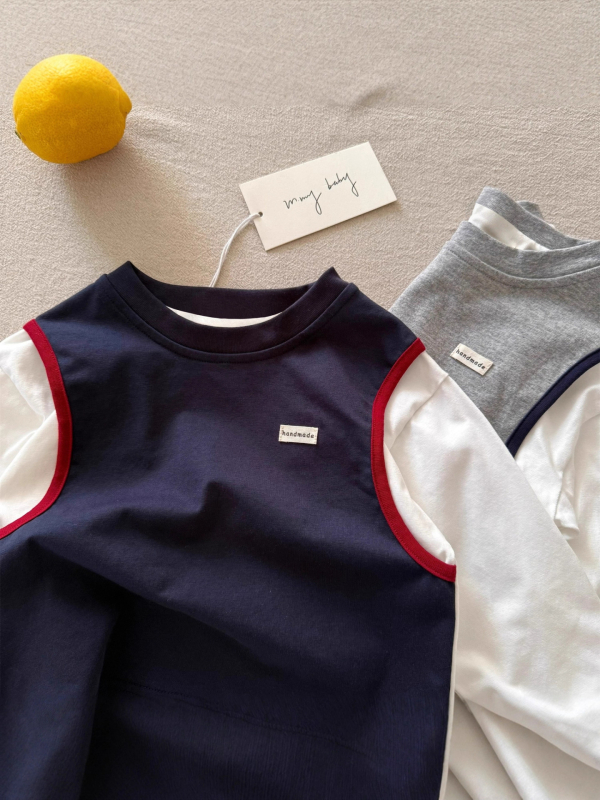 Tricou pentru copii cu mânecă lungă, 100% bumbac, guler rotund, unisex, pentru vârsta 3-8 ani