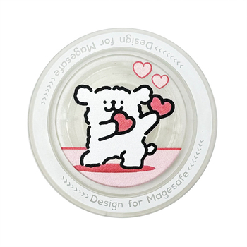 Βάση κινητού με snap-on και MagSafe, θέμα κουταβιού, διάφανο ματ τελείωμα, μοντέλο CP01, κατασκευή από πλαστικό