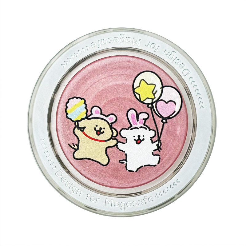 Βάση κινητού με snap-on και MagSafe, θέμα κουταβιού, διάφανο ματ τελείωμα, μοντέλο CP01, κατασκευή από πλαστικό