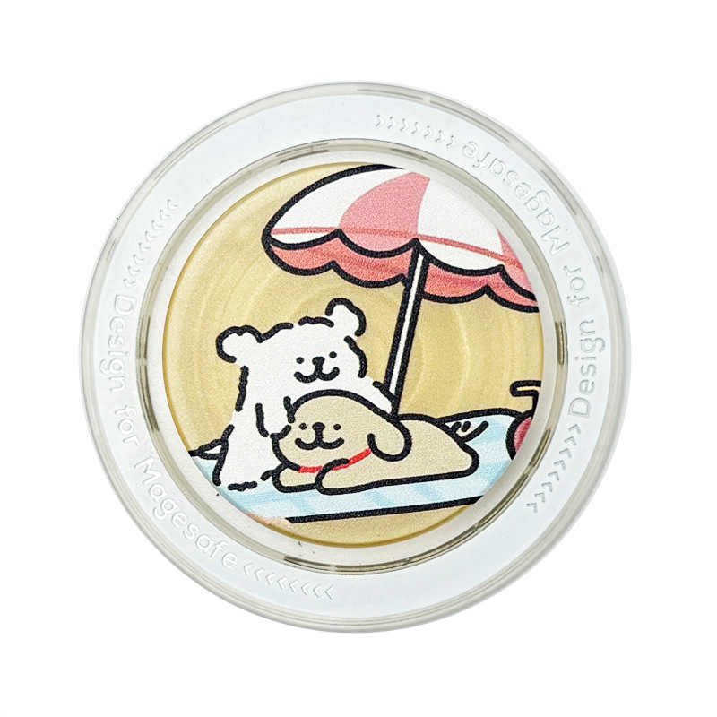 Βάση κινητού με snap-on και MagSafe, θέμα κουταβιού, διάφανο ματ τελείωμα, μοντέλο CP01, κατασκευή από πλαστικό