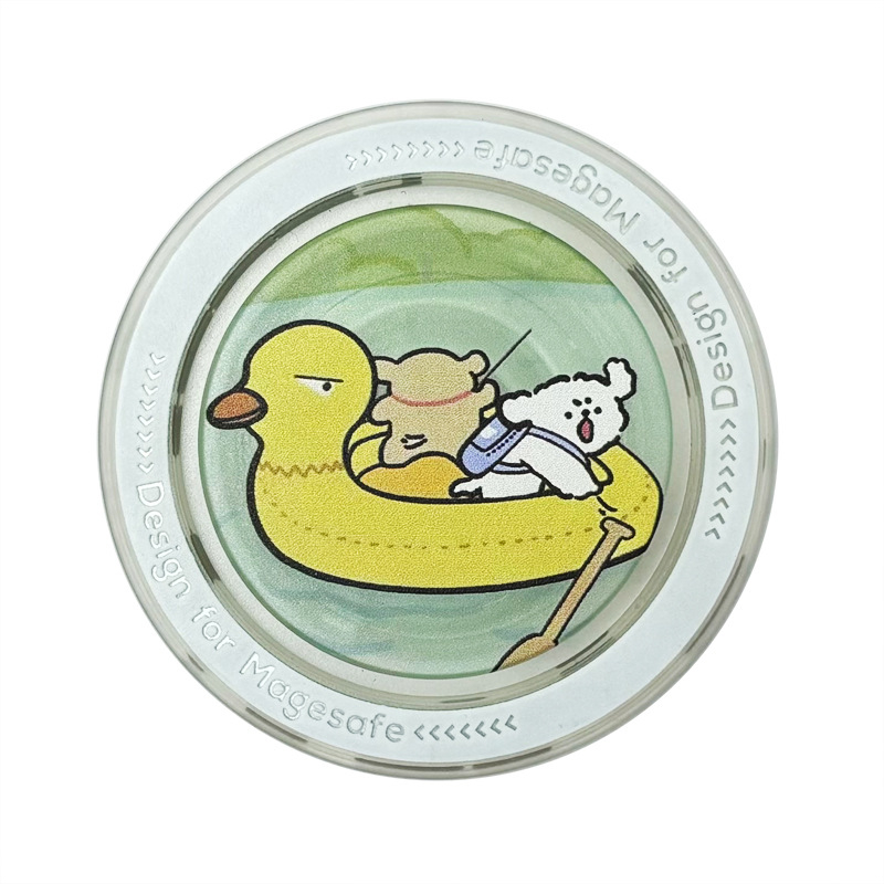 Βάση κινητού με snap-on και MagSafe, θέμα κουταβιού, διάφανο ματ τελείωμα, μοντέλο CP01, κατασκευή από πλαστικό