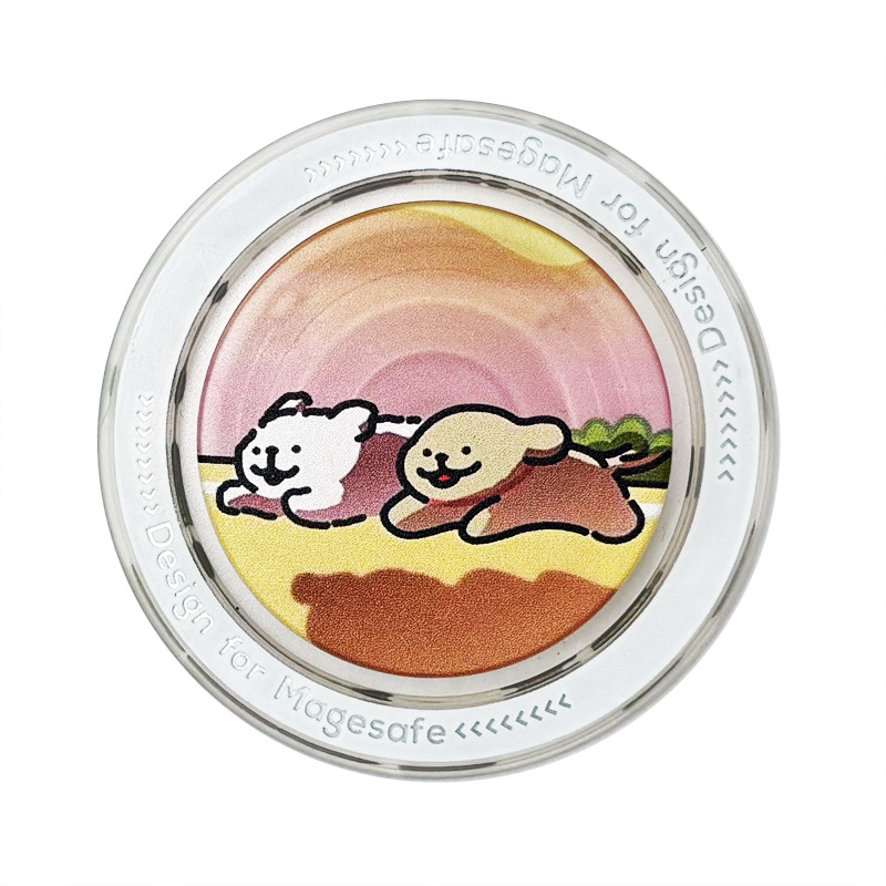 Βάση κινητού με snap-on και MagSafe, θέμα κουταβιού, διάφανο ματ τελείωμα, μοντέλο CP01, κατασκευή από πλαστικό