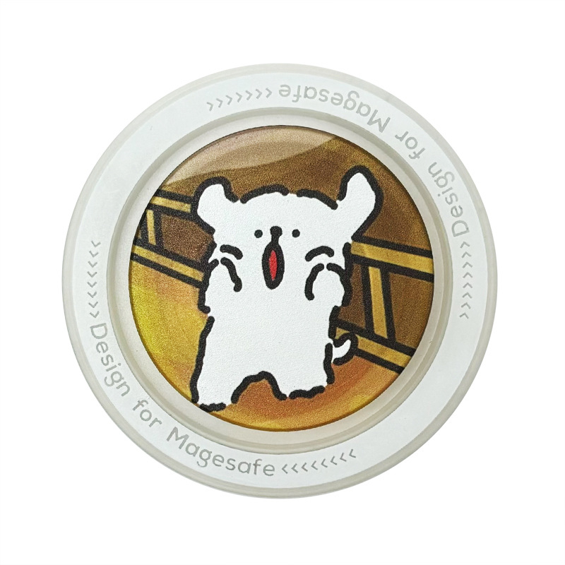 Βάση κινητού με snap-on και MagSafe, θέμα κουταβιού, διάφανο ματ τελείωμα, μοντέλο CP01, κατασκευή από πλαστικό