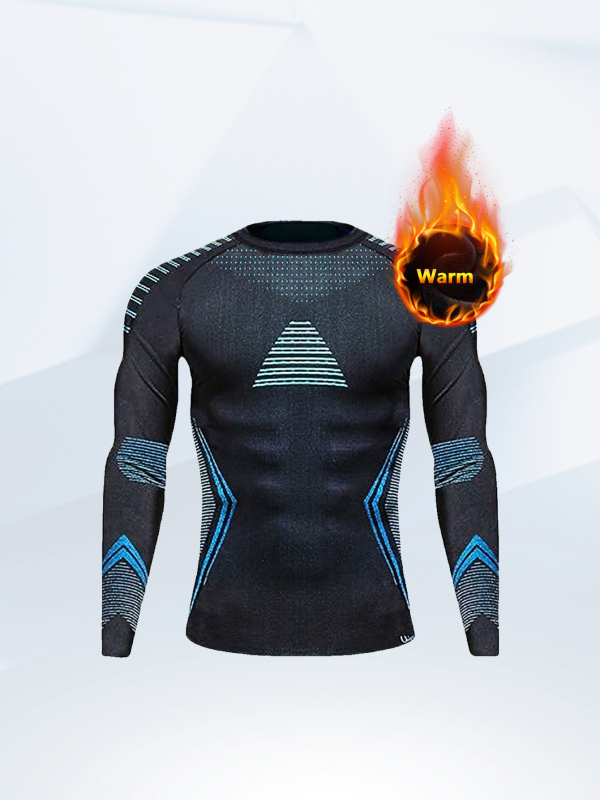 Set de îmbrăcăminte sportivă de iarnă pentru schi și fitness — model dungat, 94% poliester, Cod produs 60066, 2025