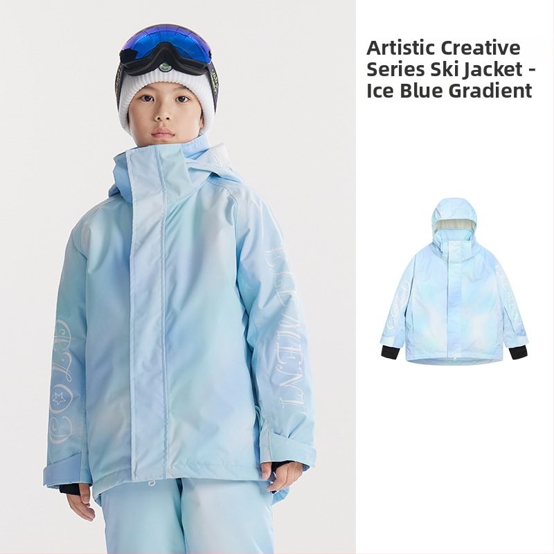 Detská bežecká bunda: priedušná, vodoodolná, teplá, vetruodolná; výplň Silk Cotton; štýl LYSF8044; vodotesnosť 20000