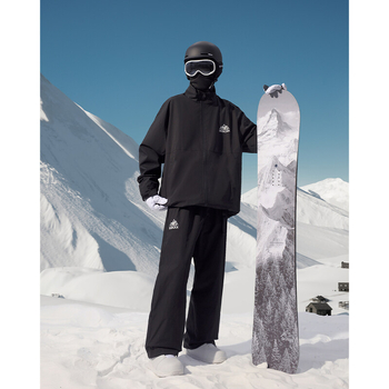 Két darabos síruha-készlet – uniszex, vízálló és szélálló dzseki és nadrág síeléshez, poliészter anyag, 15000mm vízállóság