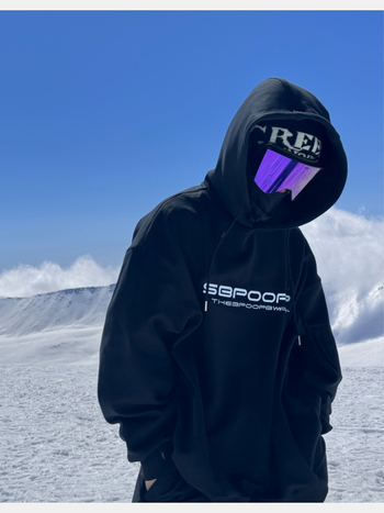 Slēpošanas hoodie ar kapuci — elpojošs, ūdensizturīgs, pretvēja un silts, ar poliestera odere