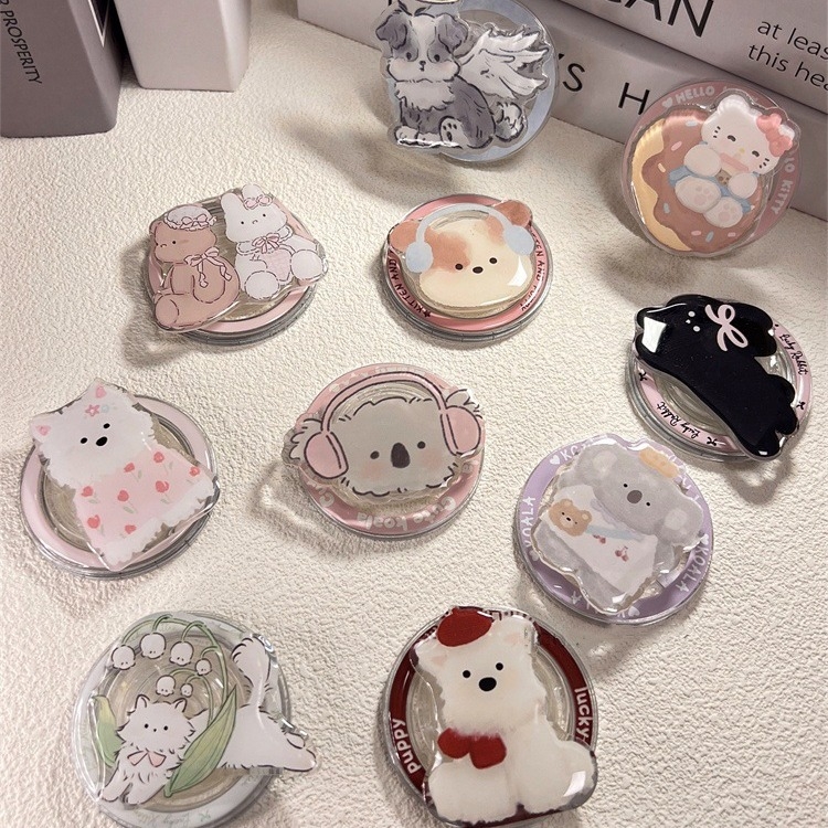 Настолен държач за мобилен телефон, карикатурен стил, алуминиева сплав