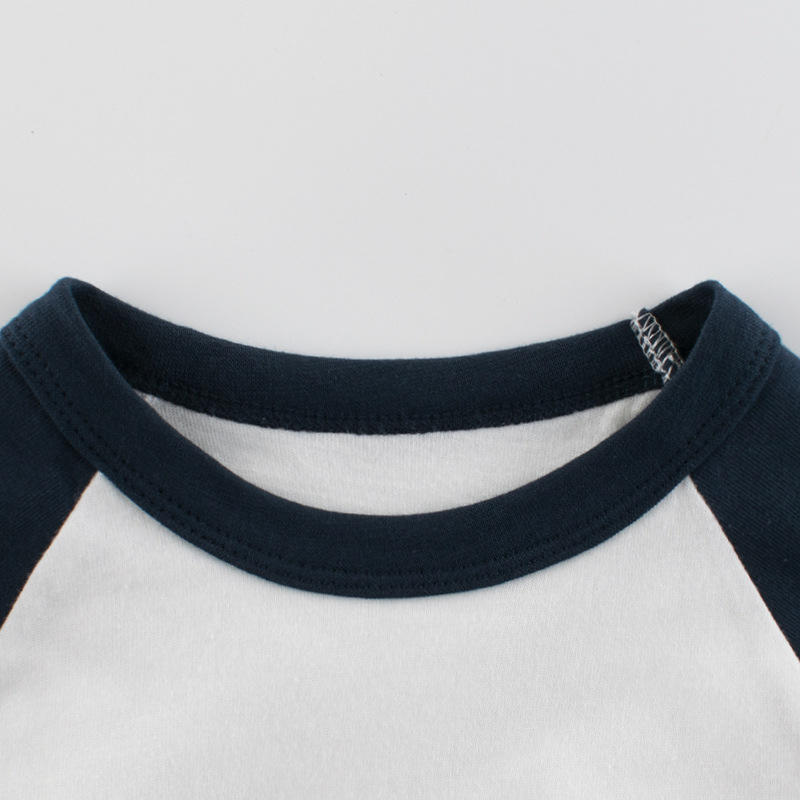 Tricou copii cu mânecă lungă, 100% bumbac, guler rotund, pentru 3–8 ani, primăvară