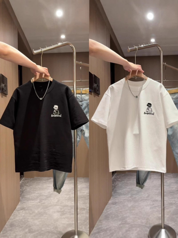 Tricou copii cu mânecă scurtă, 100% bumbac, guler rotund, imprimeu cu animații și litere, uscare rapidă, vară