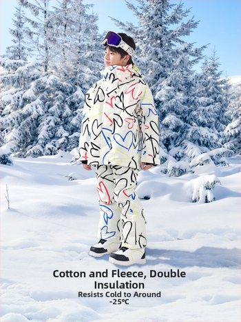 oddivski Vaikų unisex slidinėjimo kombinezonas — atsparus vandeniui 20000 mmH2O, atsparus vėjui, kvėpuojantis, Oxford audinys, Silk Cotton užpildas (HXF21046)