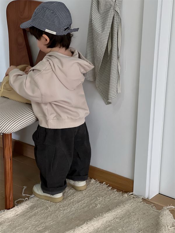 NOZI Dječji set: hoodie s kapuljom i hlače u korejskom stilu, otisak karikatura | 95% pamuk | za dječake | jesen