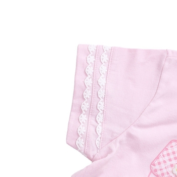 Tricou pentru copii din bumbac cu mâneci scurte pentru fete — temă Pianistă Prințesă și imprimeu Casă de Iepuri