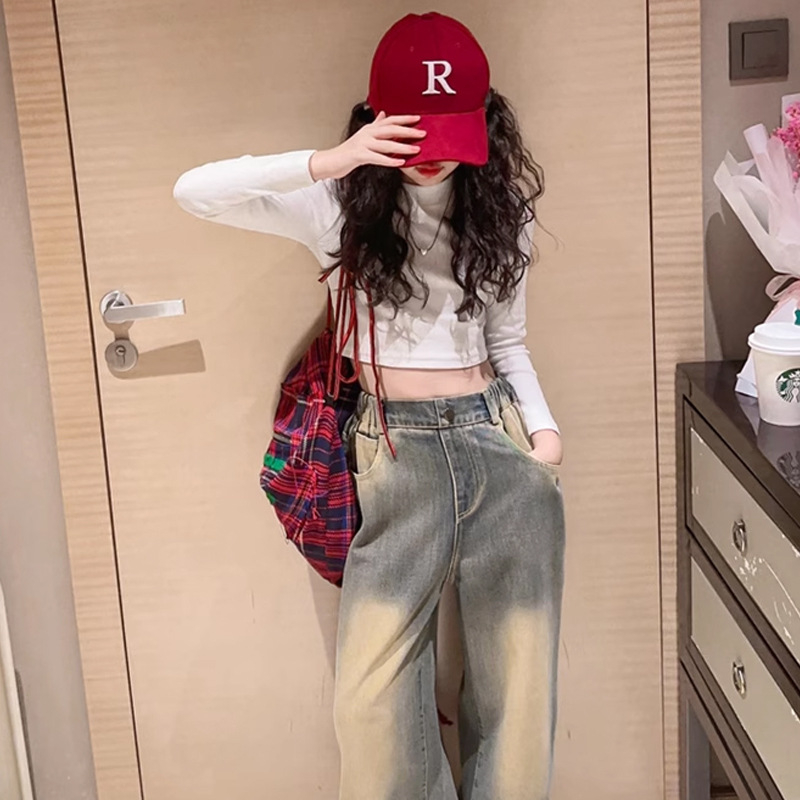 Dječja majica s dugim rukavima, korejskog stila, okrugli izrez, materijal 90% rayon, 10% spandex, tkanina koja odvodi vlagu