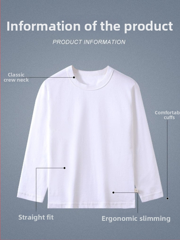 Tricou copii din bumbac, mâneci lungi, guler rotund, antistatice, pentru toate anotimpurile