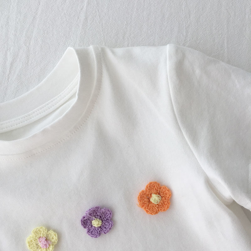 Dječja pamučna majica kratkih rukava, okrugli izrez, 90% pamuk, ljeto