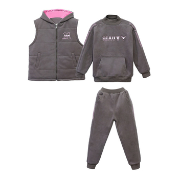 Djevojčice: zimski trodijelni set s flis podstavom