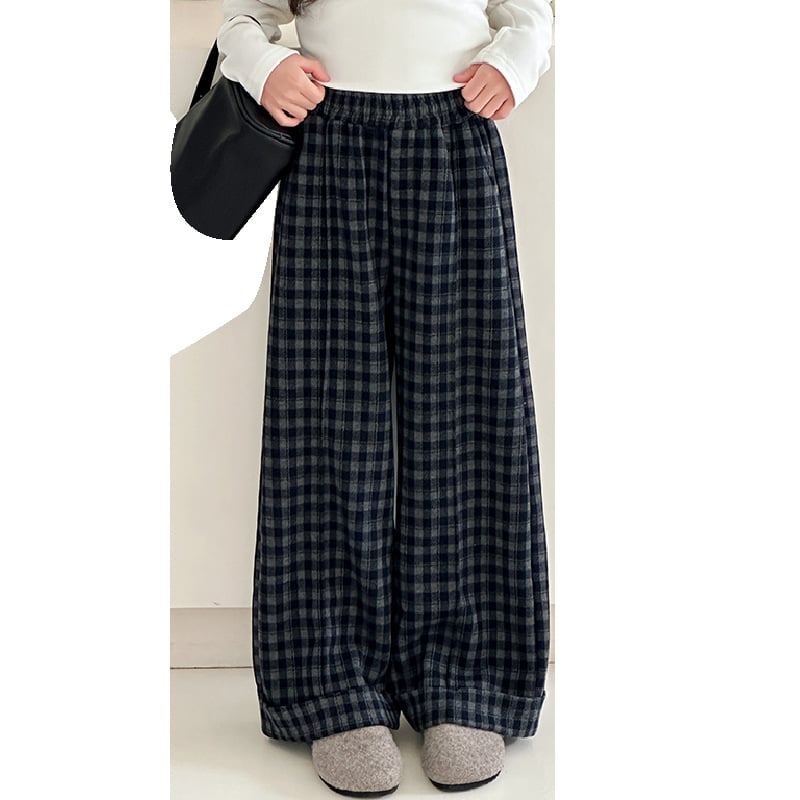 Set copii două piese: hanorac cu fleece și pantaloni în carouri, iarnă, mâneci lungi, material gros