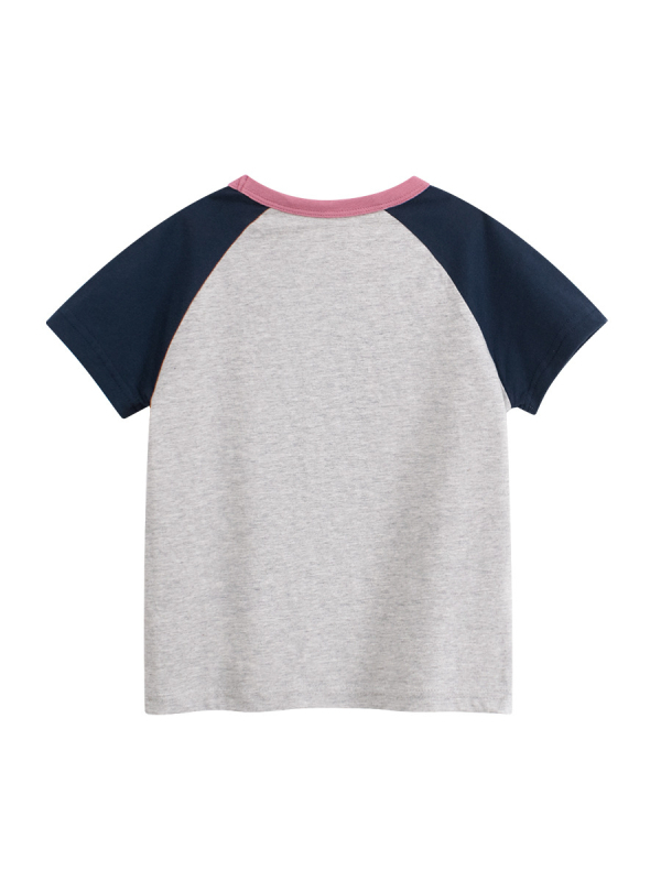 Dječje T-shirt za djevojčice - crtani print, kratki rukavi, okrugli ovratnik, 100% pamuk